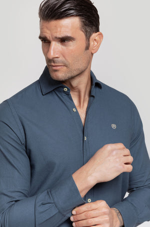 Camisa Mini Estructura Azul