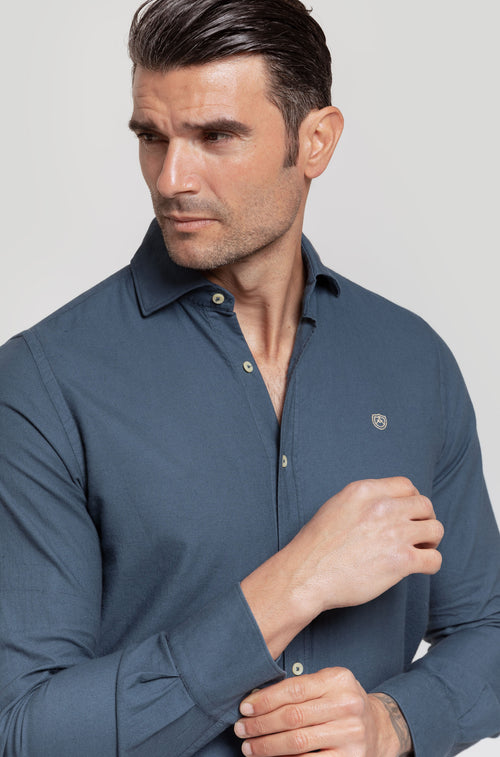 Camisa Mini Estructura Azul