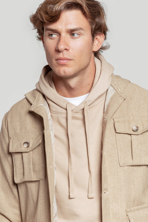 Parka Bolsillos Camel