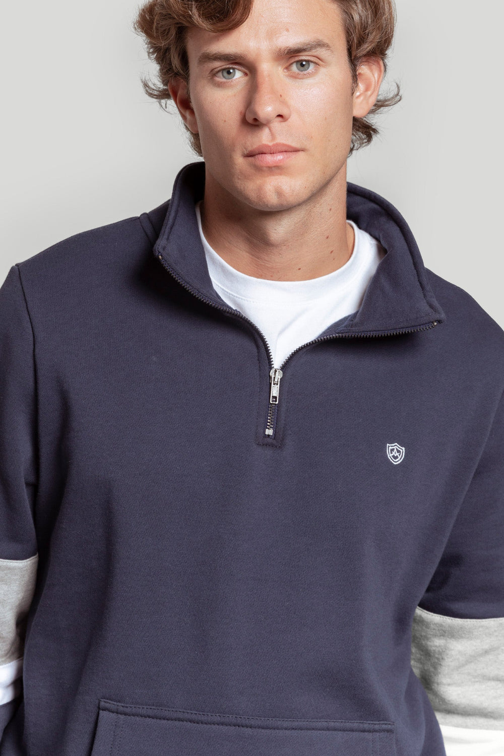 Sudadera Media Cremallera Marino