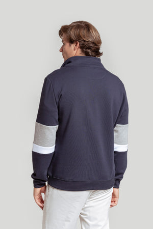 Sudadera Media Cremallera Marino