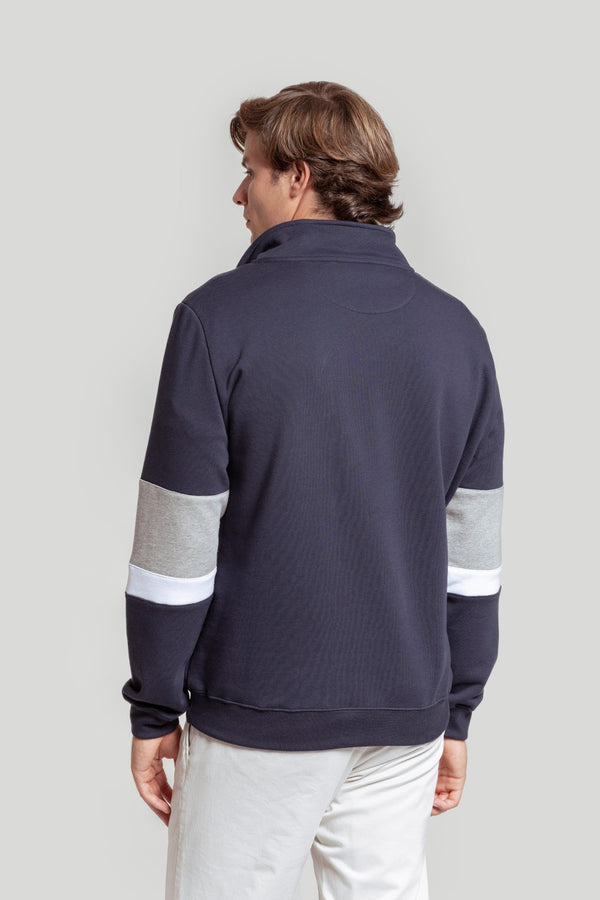 Sudadera Media Cremallera Marino