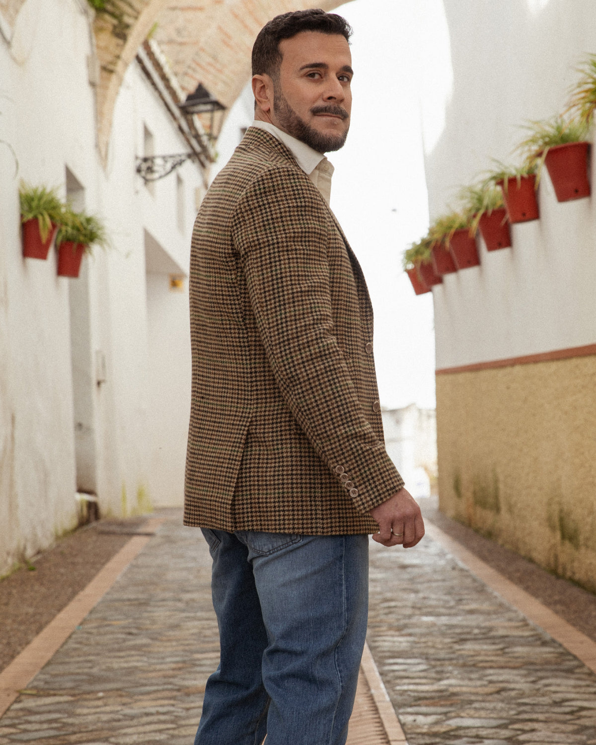 Blazer Xadrez Camelo
