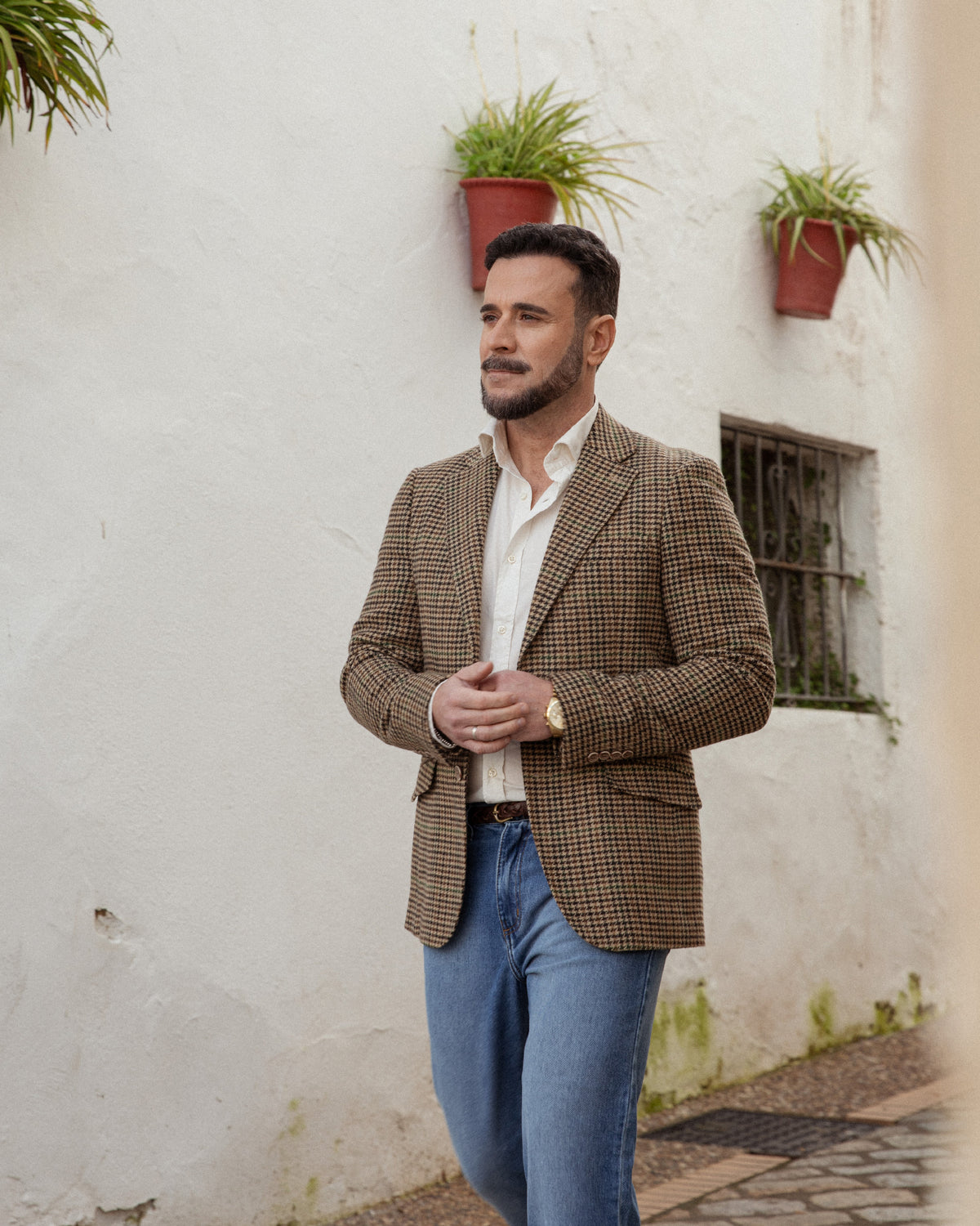 Blazer Xadrez Camelo