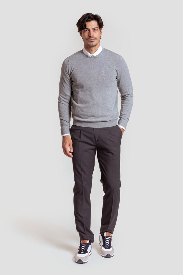 Jersey Cuello Caja Gris - Raíces