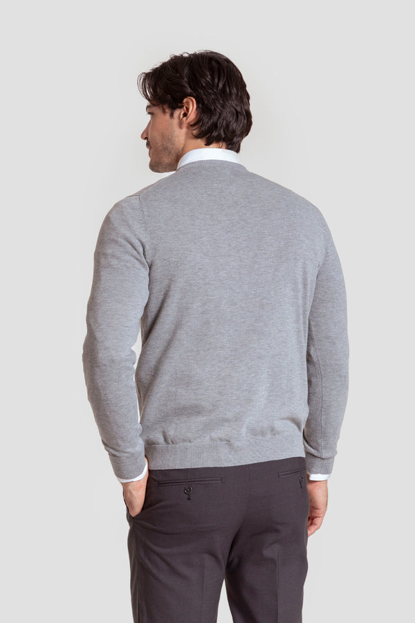 Jersey Cuello Caja Gris - Raíces