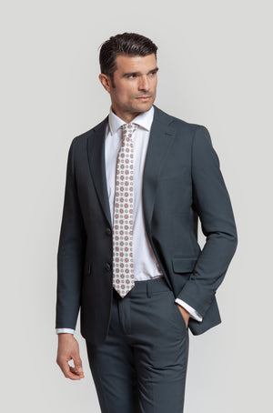 Traje Ojo De Perdiz Petroleo