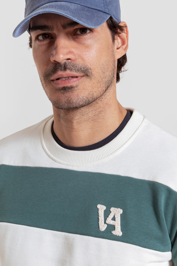 Sudadera Raya Ancha Menta - Legado