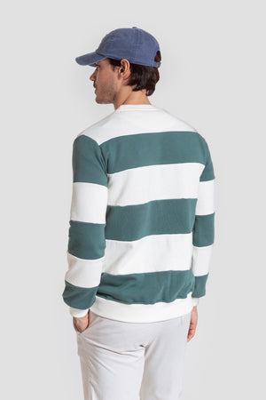 Sudadera Raya Ancha Menta - Legado
