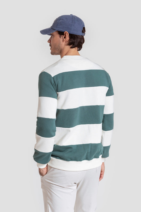 Sudadera Raya Ancha Menta - Legado