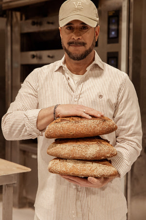 Camisa Rayas en Camel