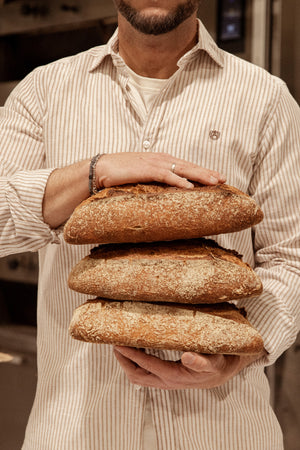 Camisa Rayas en Camel