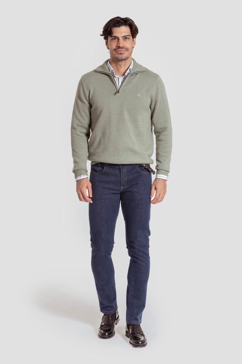 Jersey Cuello Cremallera Hoja - Raíces