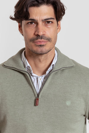 Jersey Cuello Cremallera Hoja - Raíces