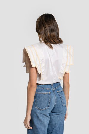 Blusa Mangas Vainilla Vichy