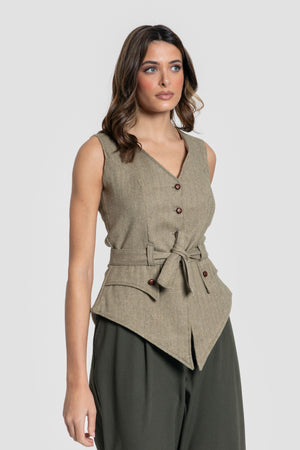 Chaleco Espiga Kaki - Brío