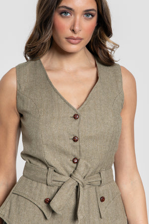 Chaleco Espiga Kaki - Brío