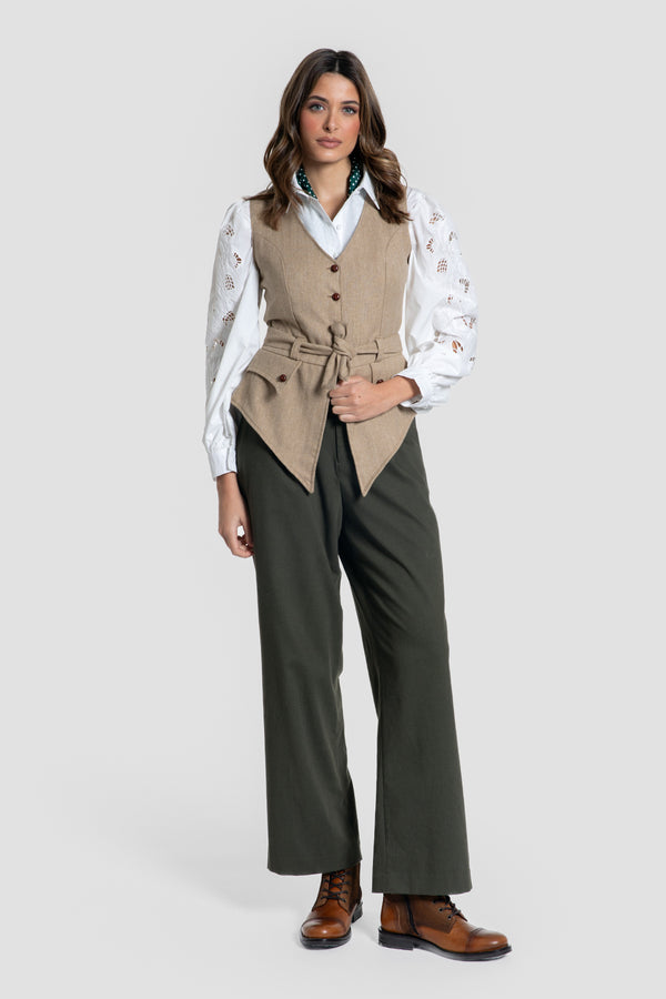 Chaleco Espiga Camel - Brío