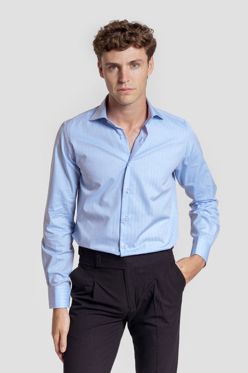 Camisa Vestir Espiga Celeste
