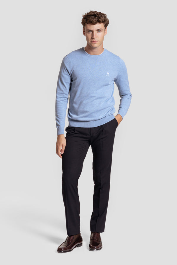 Jersey Cuello Caja Celeste - Raíces