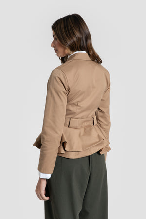 Chaqueta Peplum Camel