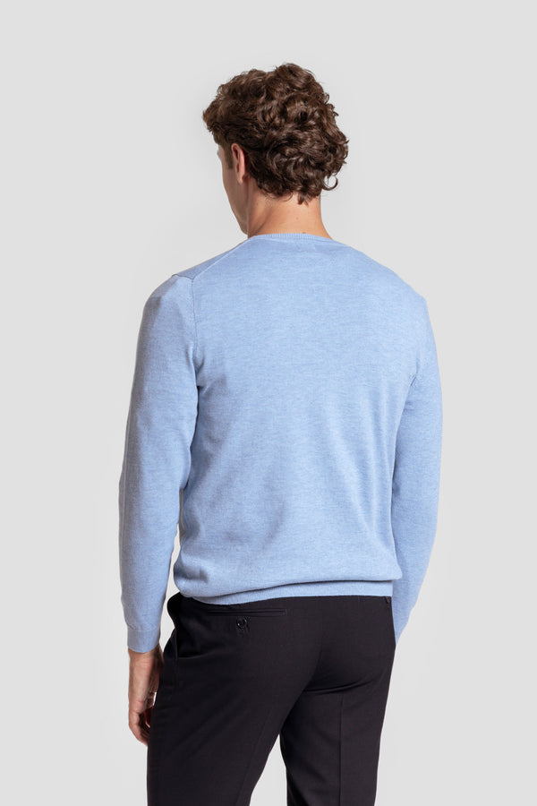 Jersey Cuello Caja Celeste - Raíces