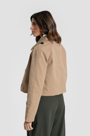 Gabardina Corta Camel