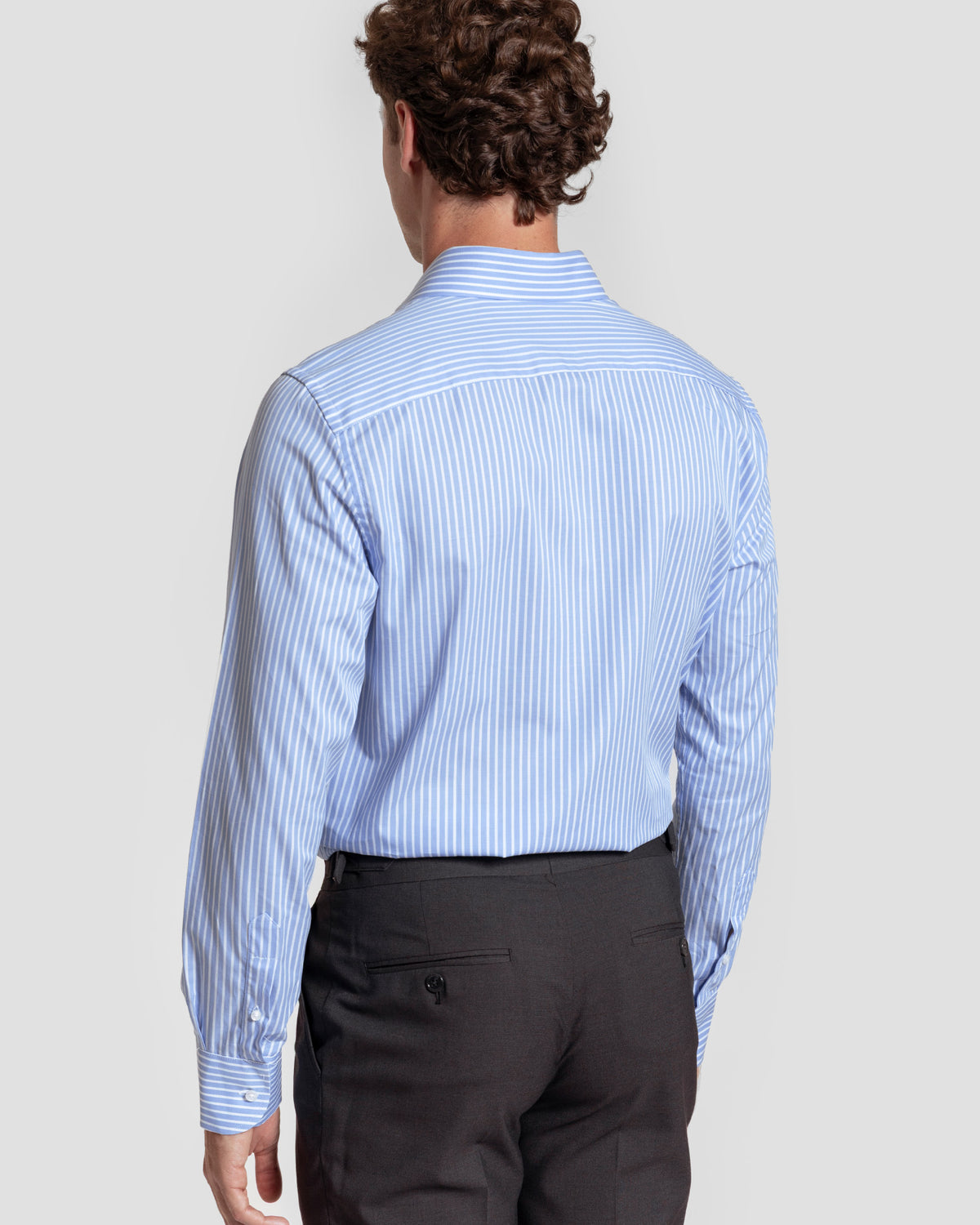 Camisa social às riscas azul-claro - Footprint
