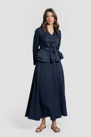 Chaqueta Peplum Marina