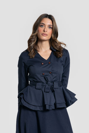 Chaqueta Peplum Marina