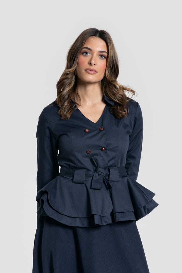 Chaqueta Peplum Marina