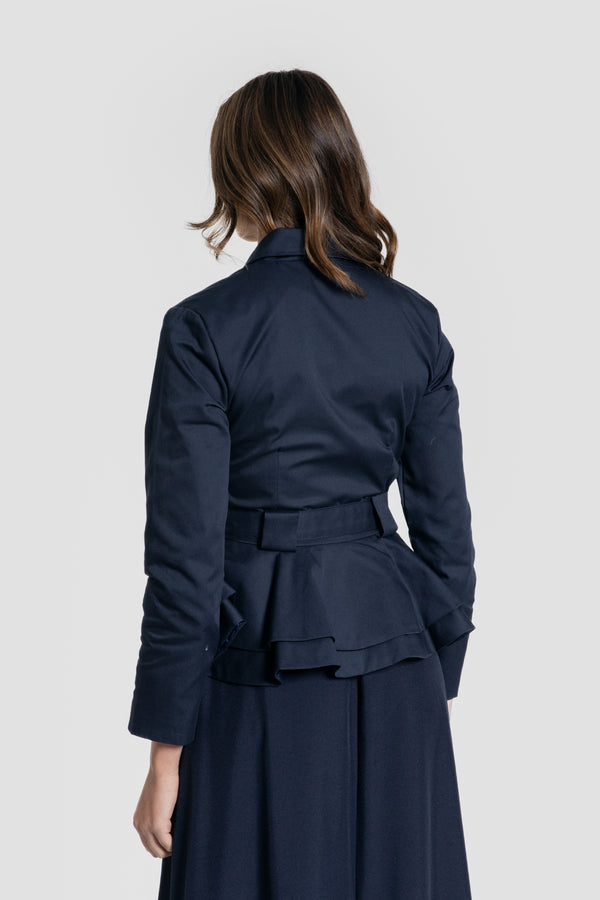 Chaqueta Peplum Marina