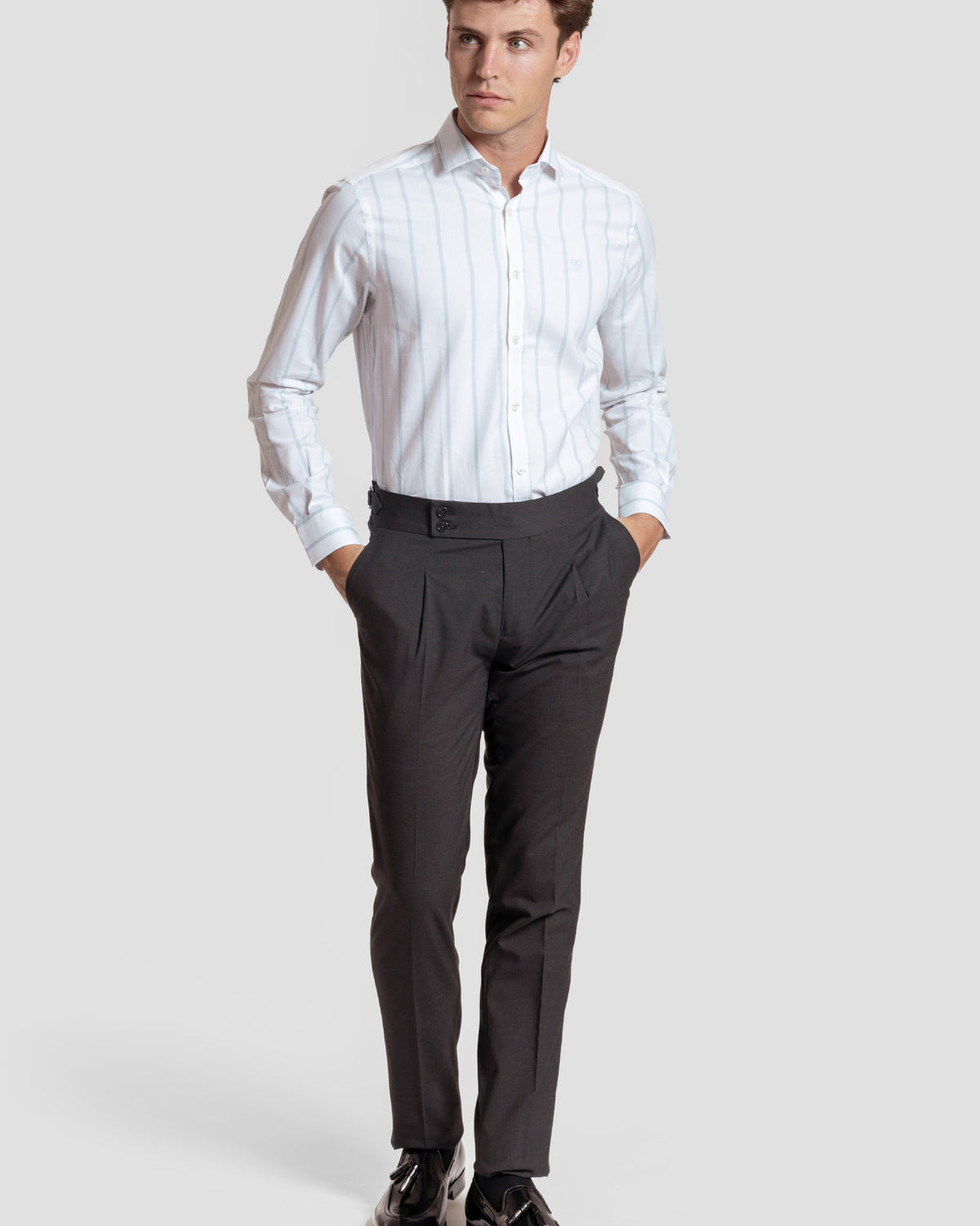 Camisa listrada branca