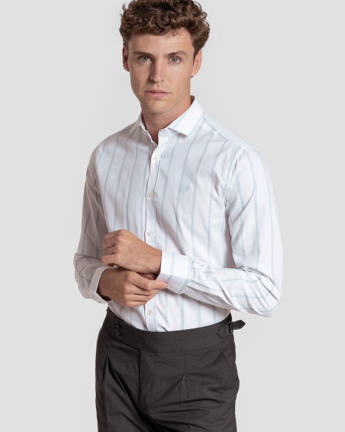Camisa listrada branca