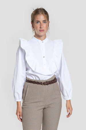 Blusa Volante Blanca