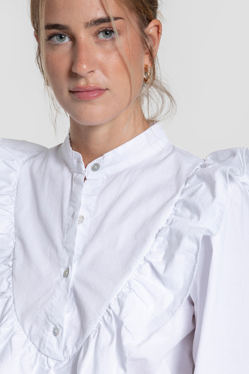 Blusa Volante Blanca