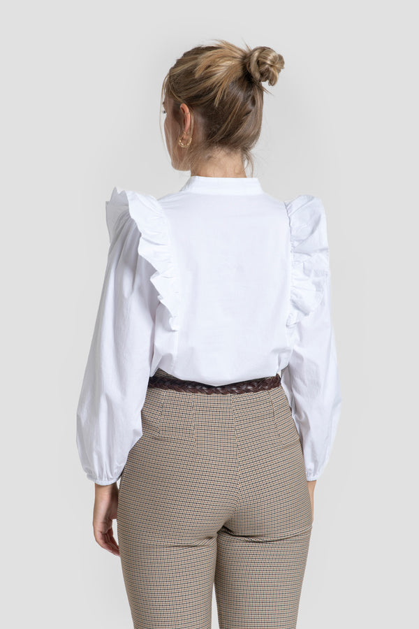 Blusa Volante Blanca