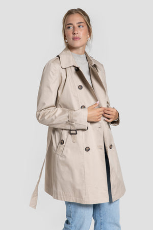 Gabardina Larga Camel