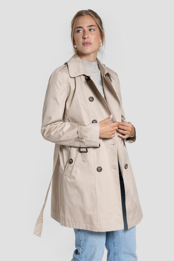 Gabardina Larga Camel