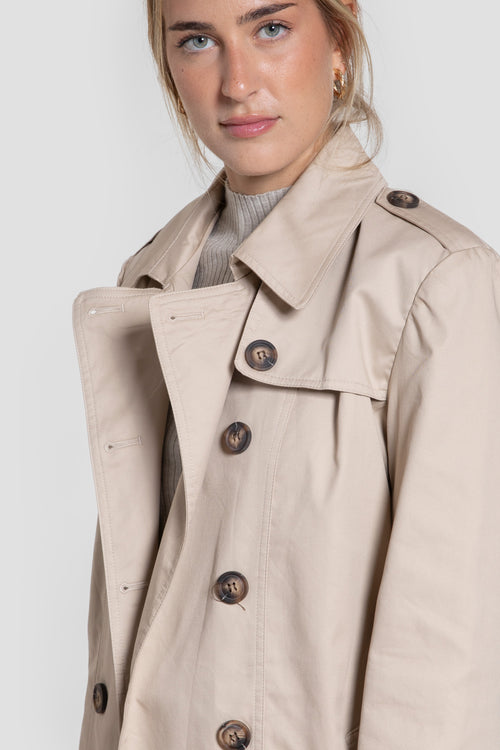 Gabardina Larga Camel