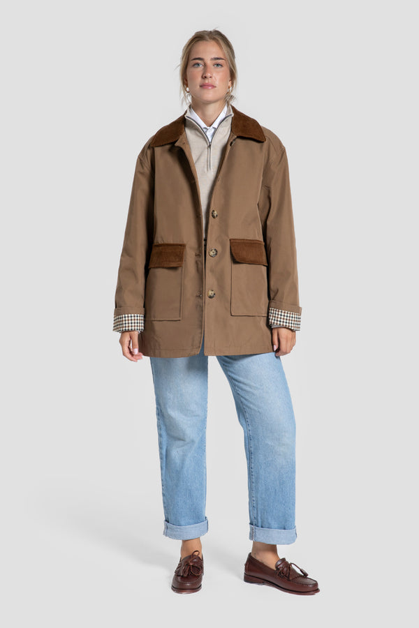 Chaqueta Bolsillo Pana Camel