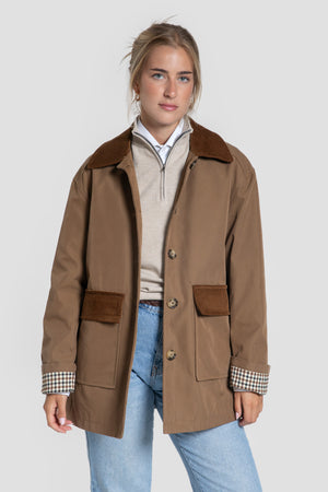 Chaqueta Bolsillo Pana Camel