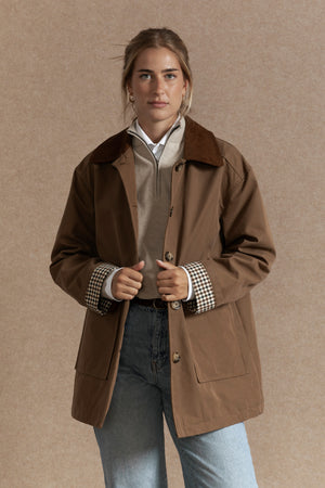 Chaqueta Bolsillo Pana Marron