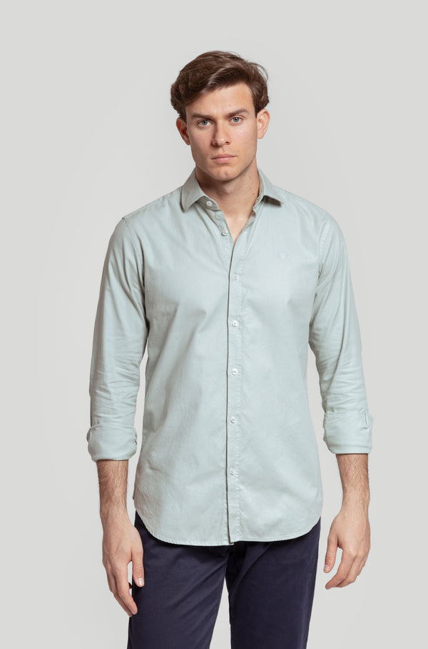 Camisa Estructura Verde Agua