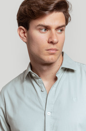 Camisa Estructura Verde Agua