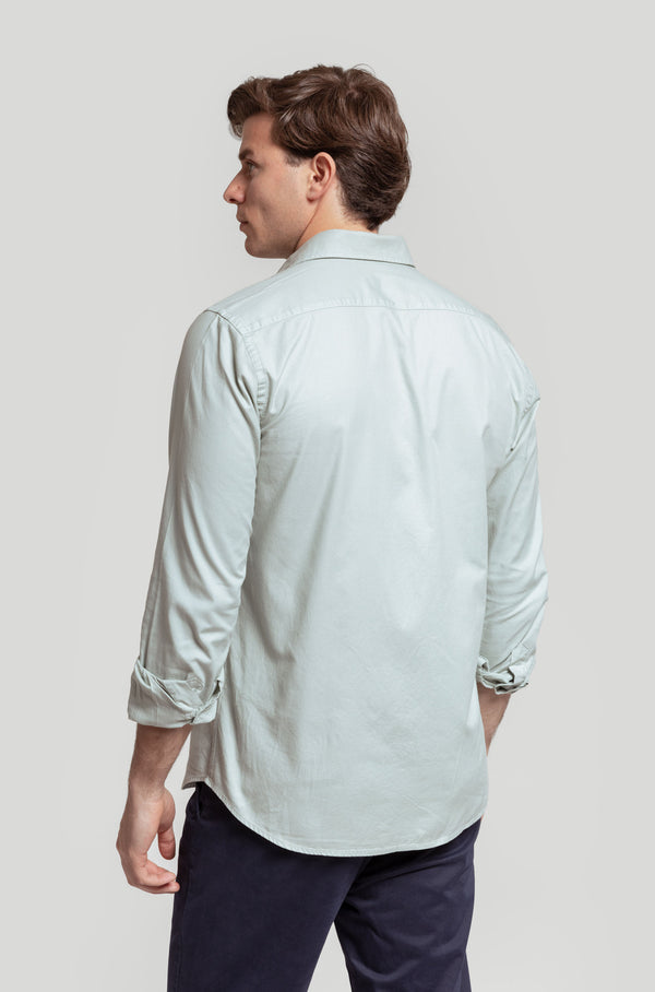 Camisa Estructura Verde Agua