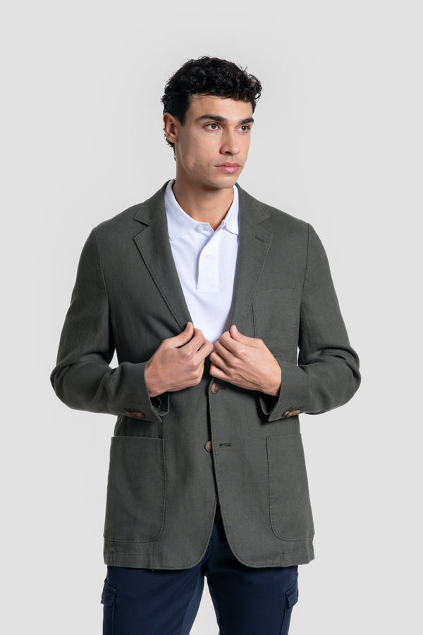 Americana de Lino Sport Kaki