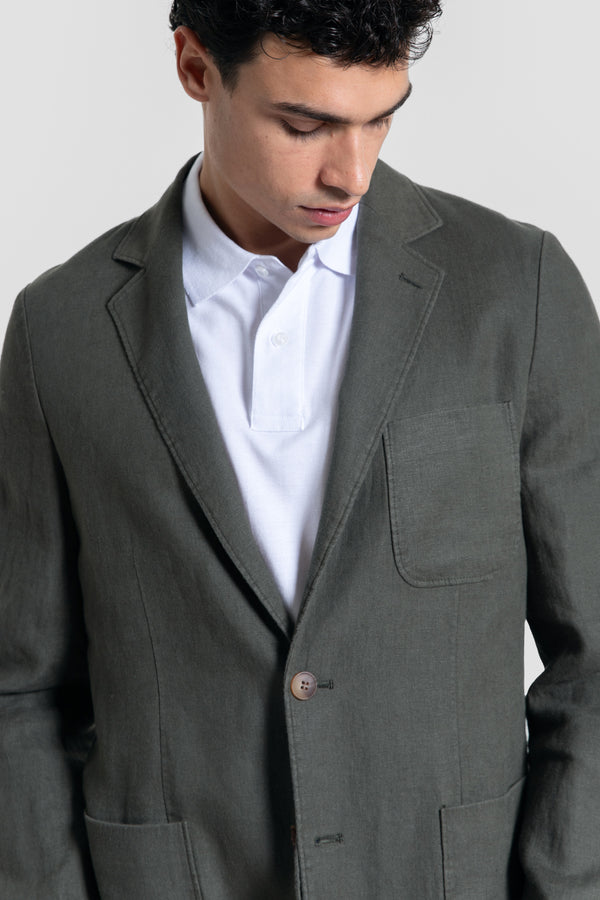 Americana de Lino Sport Kaki