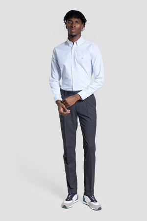 Camisa Custom Fit Oxford Índigo