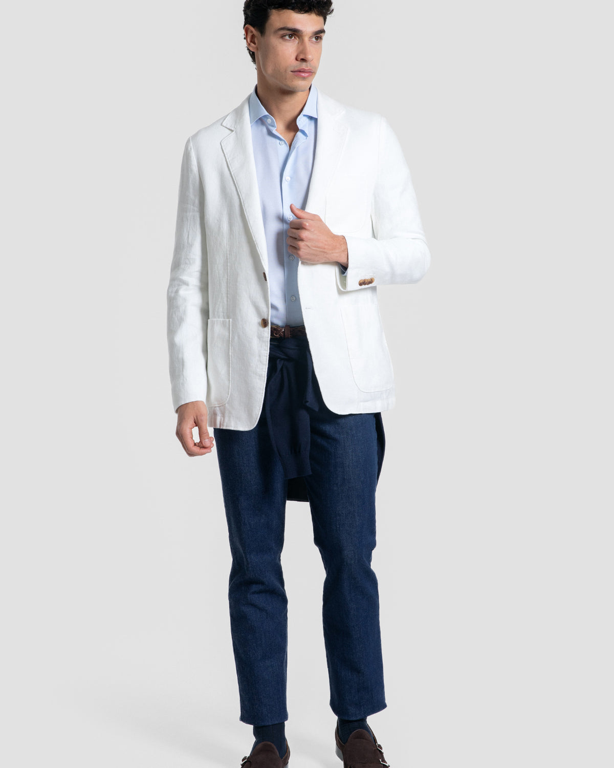 Americana de Lino Sport Blanca